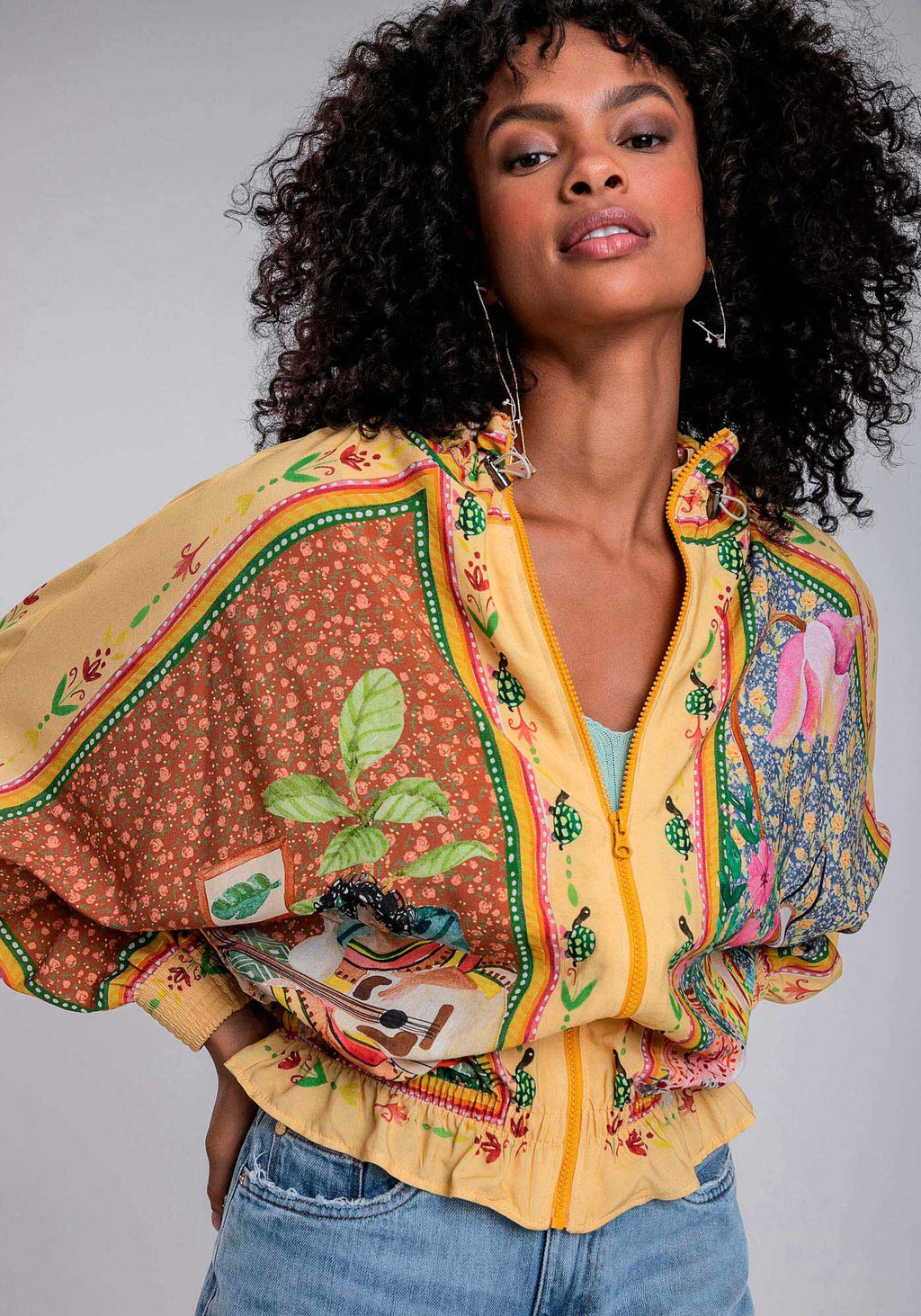 BEDRUCKTES OVERSIZED JACKETT