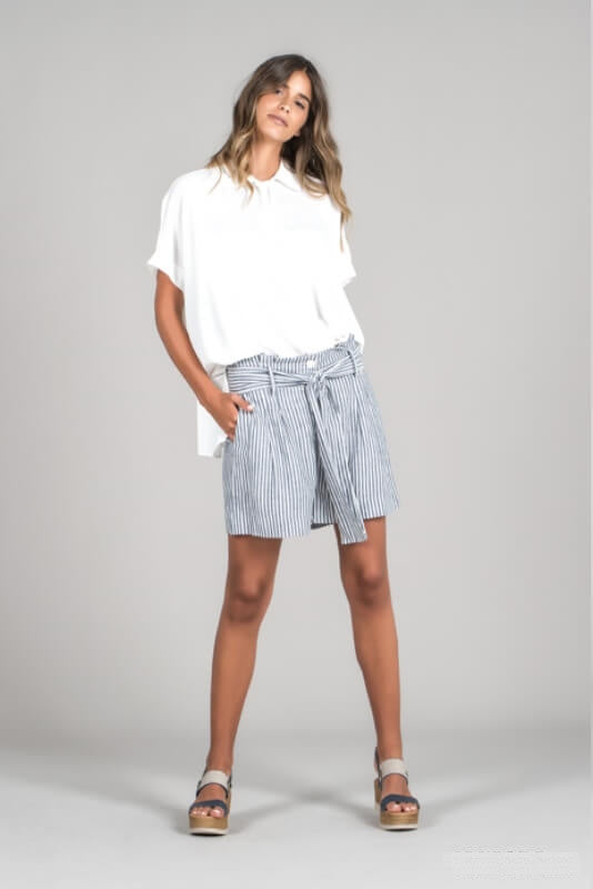 SHORTS GESTREIFTES RÜSCHEN 2658