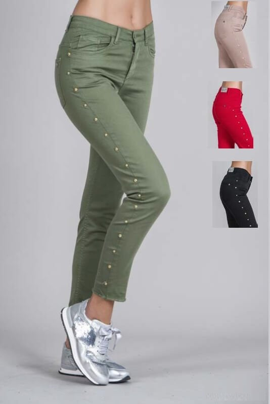 PANTALONES CON TACHUELAS RUGA J1096