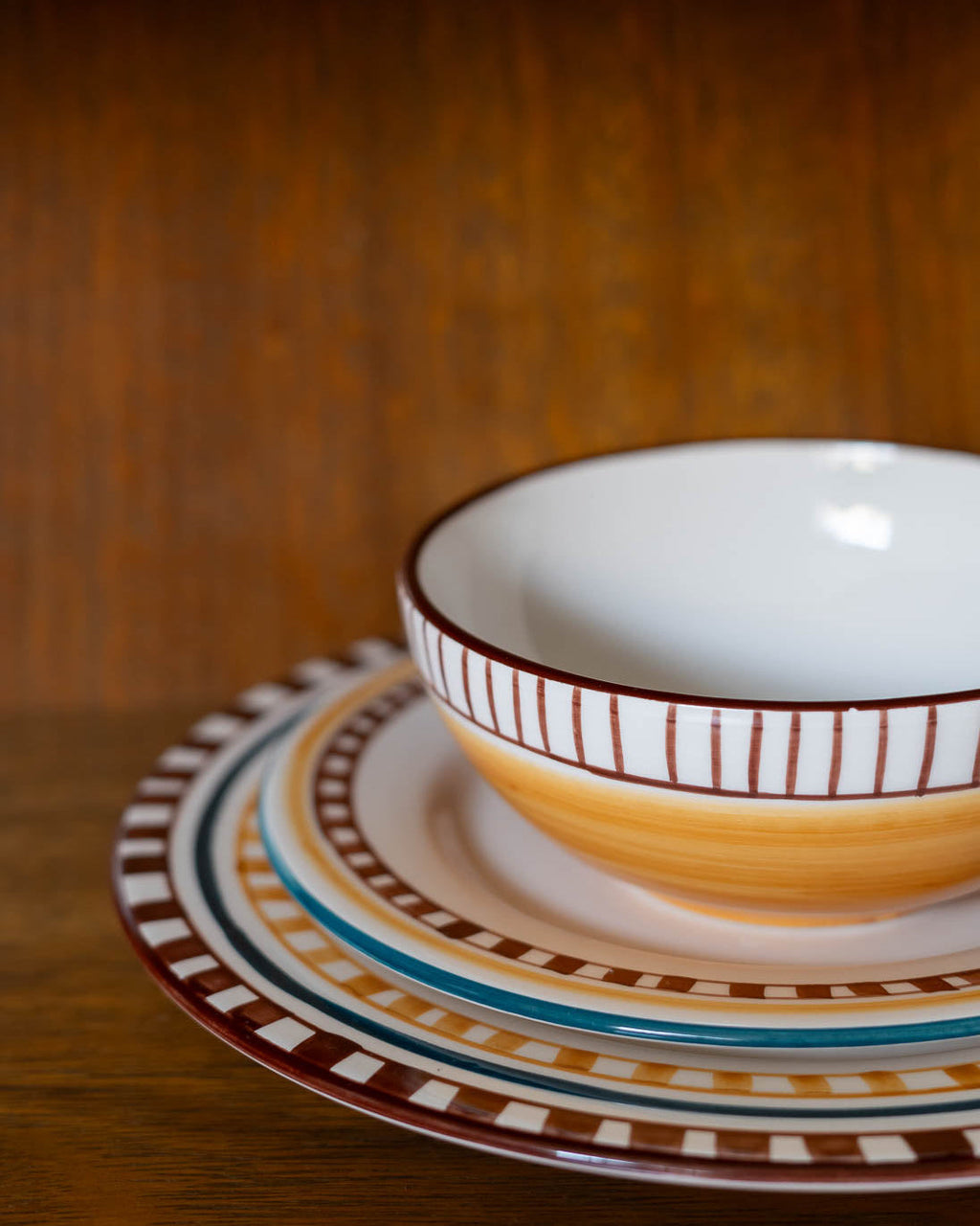 Charlotte Hand-Painted Dinner Plate - Set of 4
