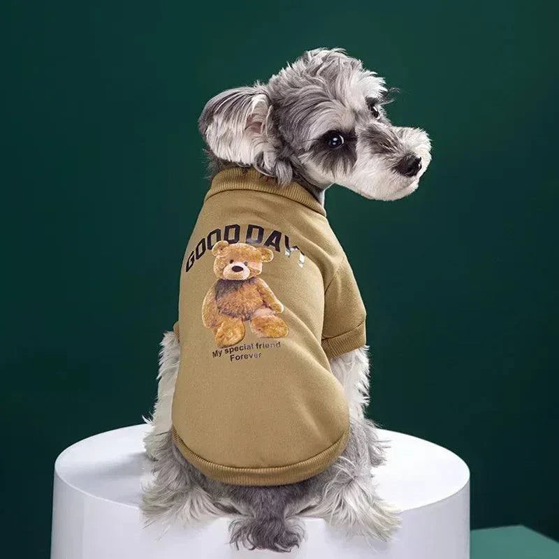 Jersey de oso lindo para mascotas | Suéter cálido para perros y gatos pequeños y medianos | Traje de invierno para Chihuahua