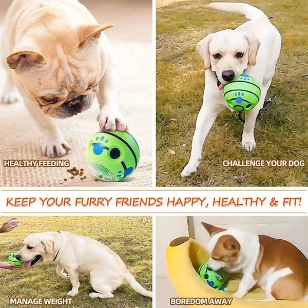 Pelota Dispensadora de Premios para Perros Interactiva – Juguete Rompecabezas Ajustable para Estimulación Mental y Alimentación Lenta