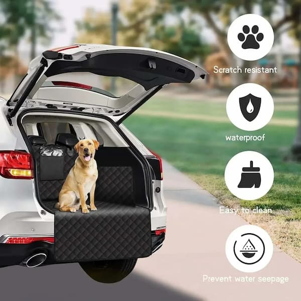 Waterproof Dog Car Seat Hammock – Rear Seat Pet Protector Mat with Non-Slip Backing