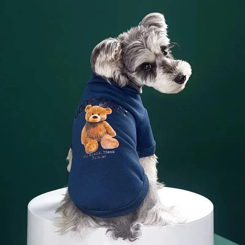 Jersey de oso lindo para mascotas | Suéter cálido para perros y gatos pequeños y medianos | Traje de invierno para Chihuahua