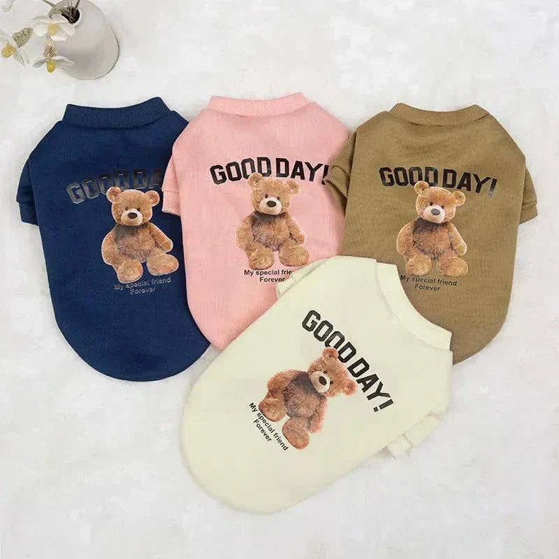 Jersey de oso lindo para mascotas | Suéter cálido para perros y gatos pequeños y medianos | Traje de invierno para Chihuahua