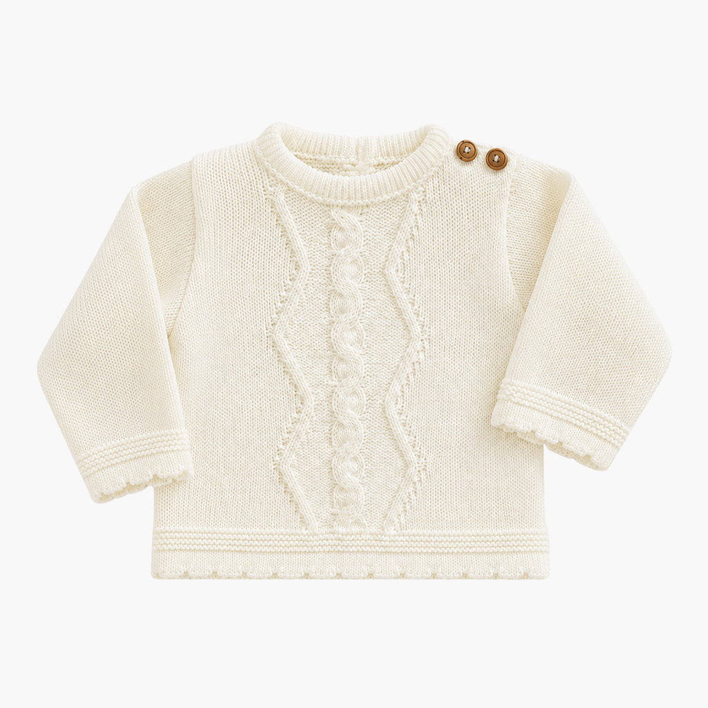 Conjunto de Malha para Bebé com Gorro Marfim LOLO