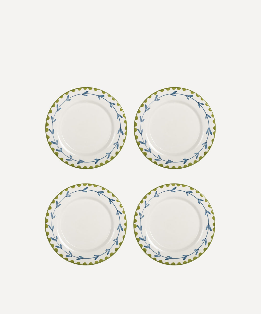 Banana Hand-Painted Dinner Plate - Set of 4