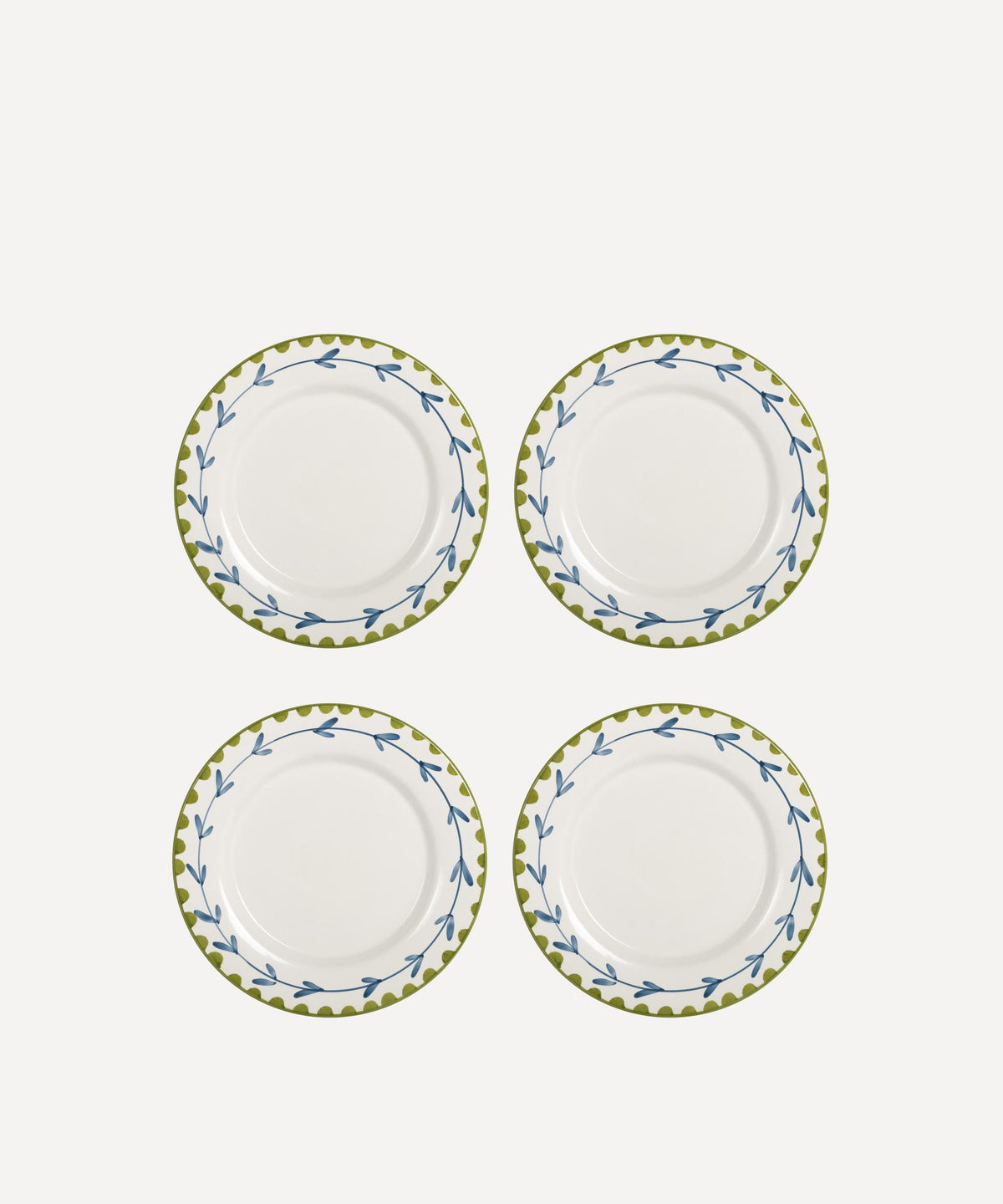 Banana Hand-Painted Dinner Plate - Set of 4