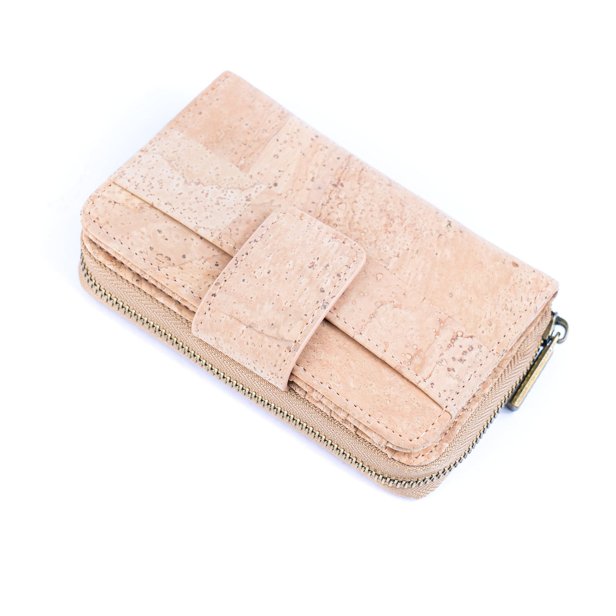 Natural Cork Zip-Around Wallet for Women BAG-2202