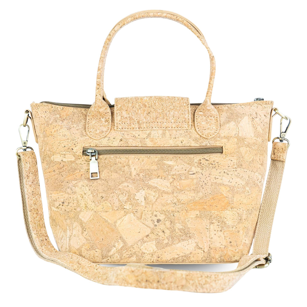 Cork Handbag –  Tile and Floral Pattern BAGD-611