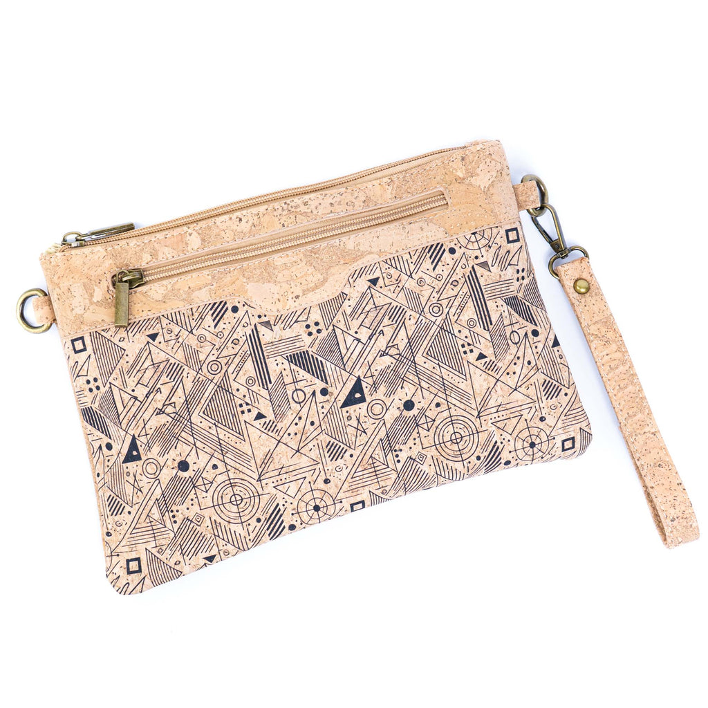 Printed Natural Cork Crossbody Bag & Clutch BAG-2393