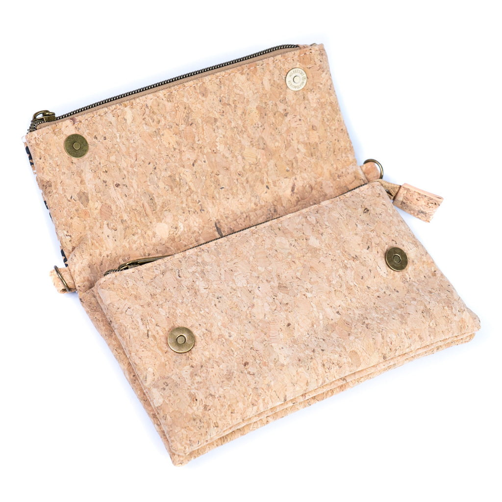 Vegan Cork Mini Crossbody Clutch BAG-2373