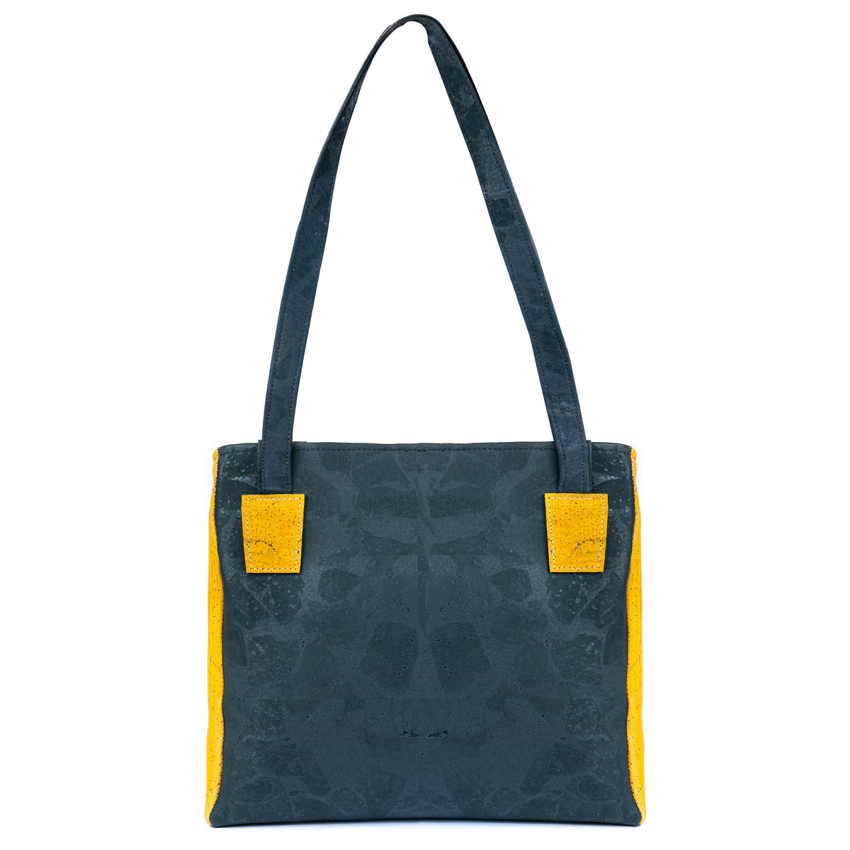 Cork Handbag for Women – Dual Tone Tote with Front Pocket BAGP-310