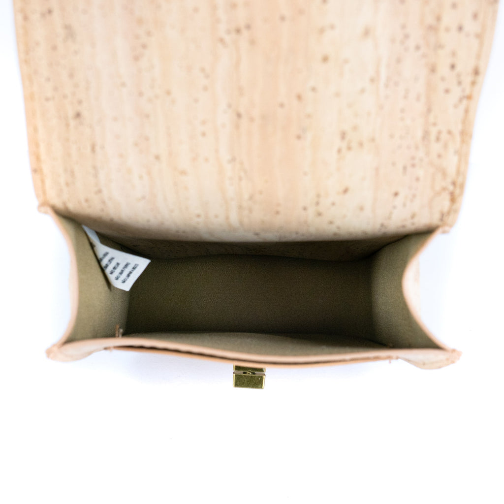 Cork Crossbody Phone Bag – Natural & Black Cork BAG-2360