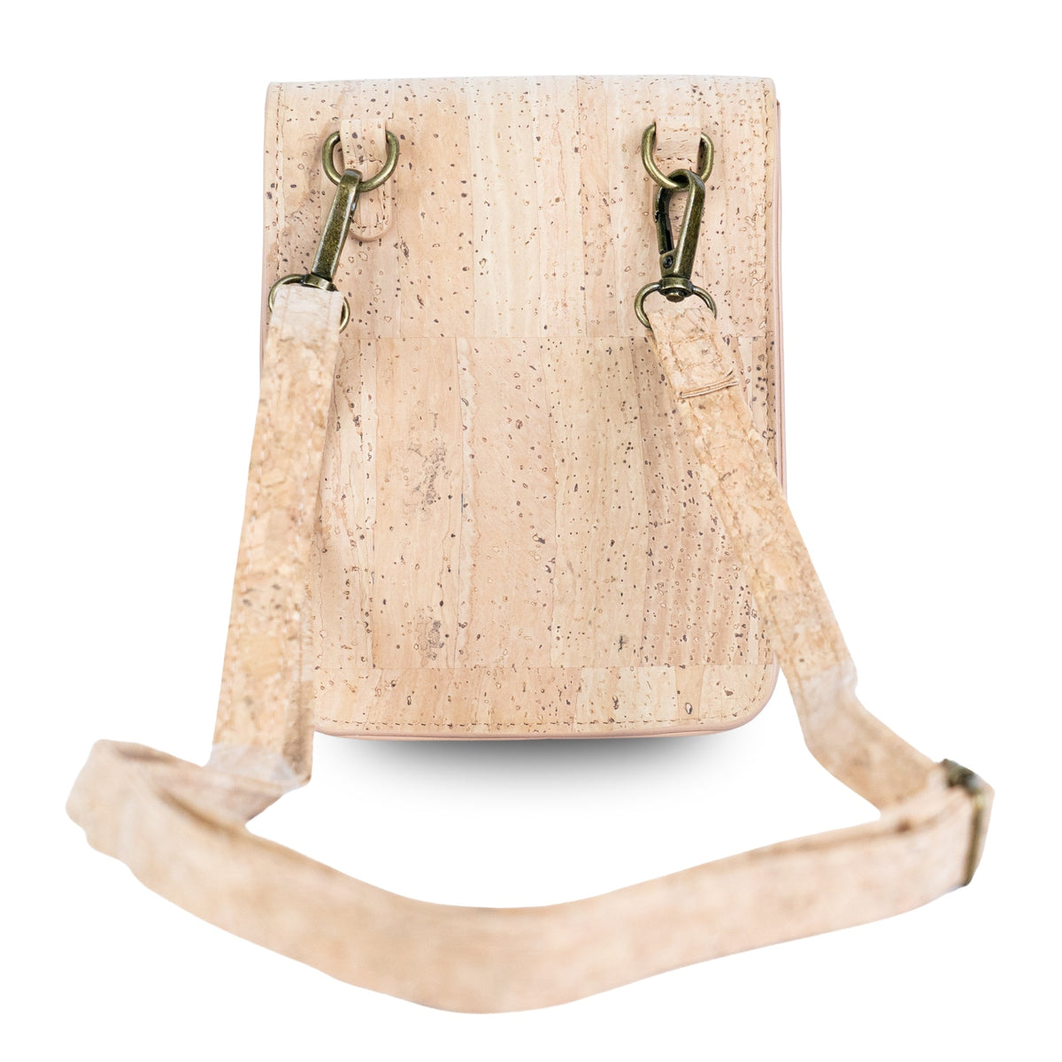 Cork Crossbody Phone Bag – Natural & Black Cork BAG-2360