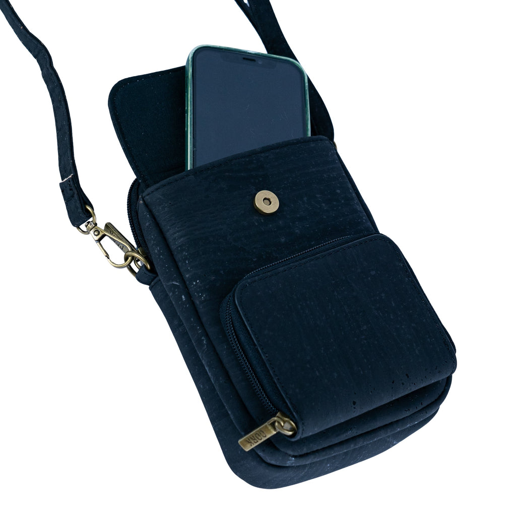 Kork Crossbody Handytasche – Leichte vegane Umhängetasche mit mehreren Fächern BAG-2364
