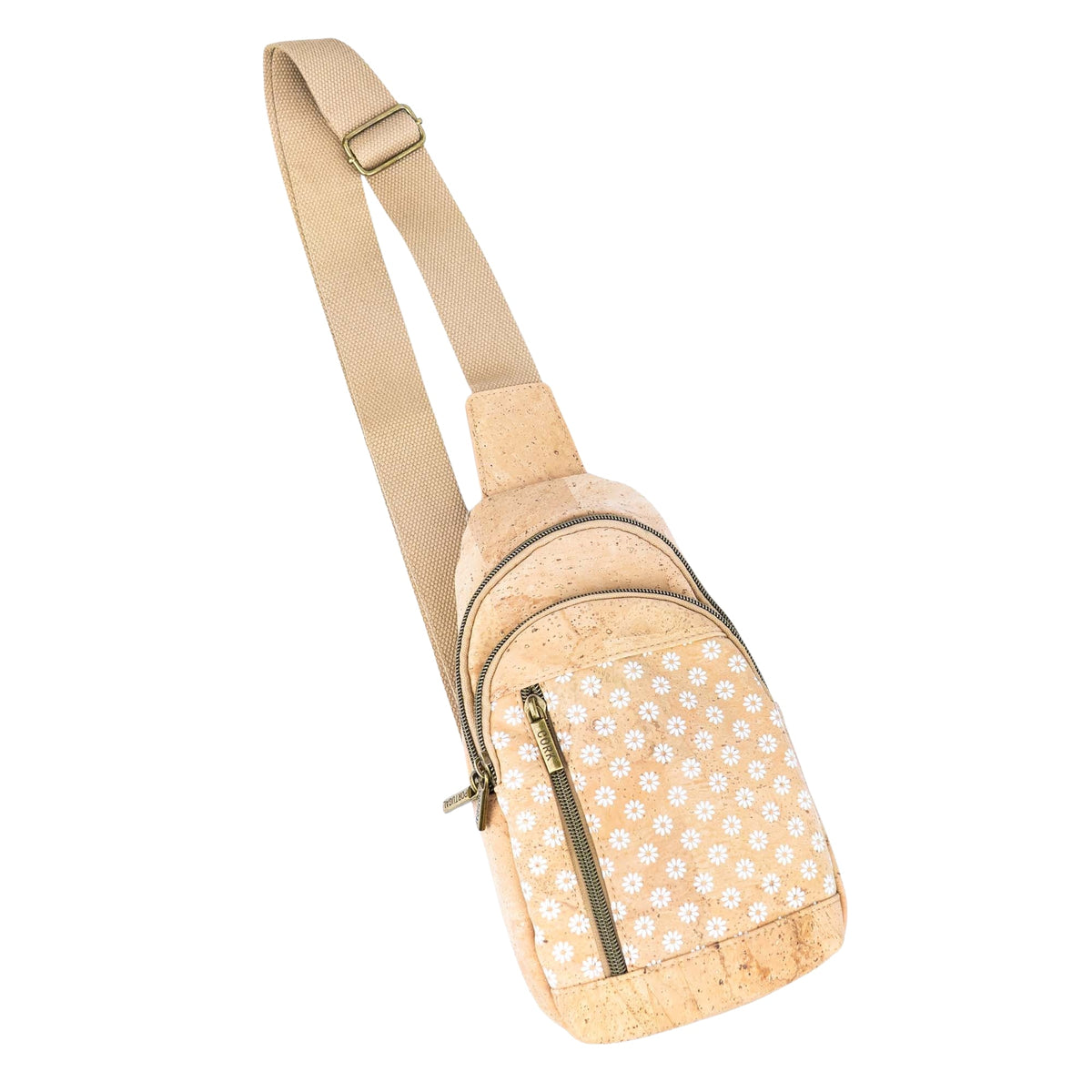Cork Sling Bag with Adjustable– Floral & Geometric Patterns BAG-2374