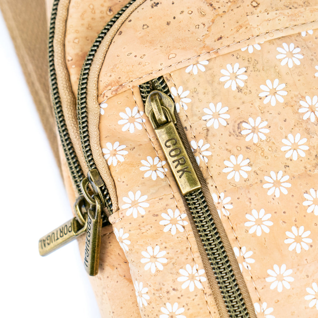 Cork Sling Bag with Adjustable– Floral & Geometric Patterns BAG-2374
