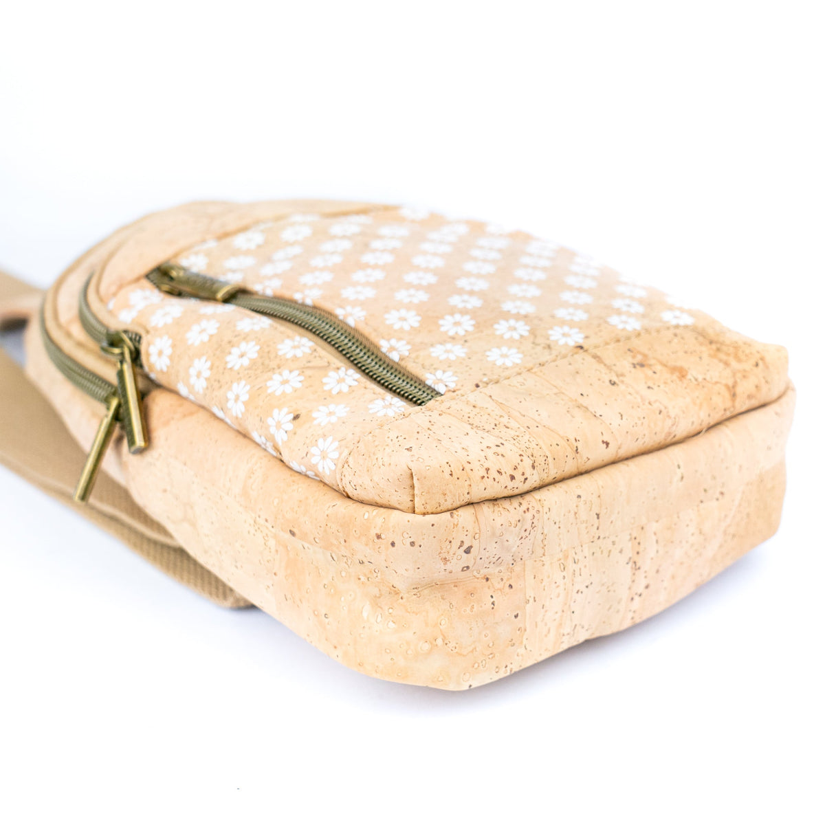 Cork Sling Bag with Adjustable– Floral & Geometric Patterns BAG-2374