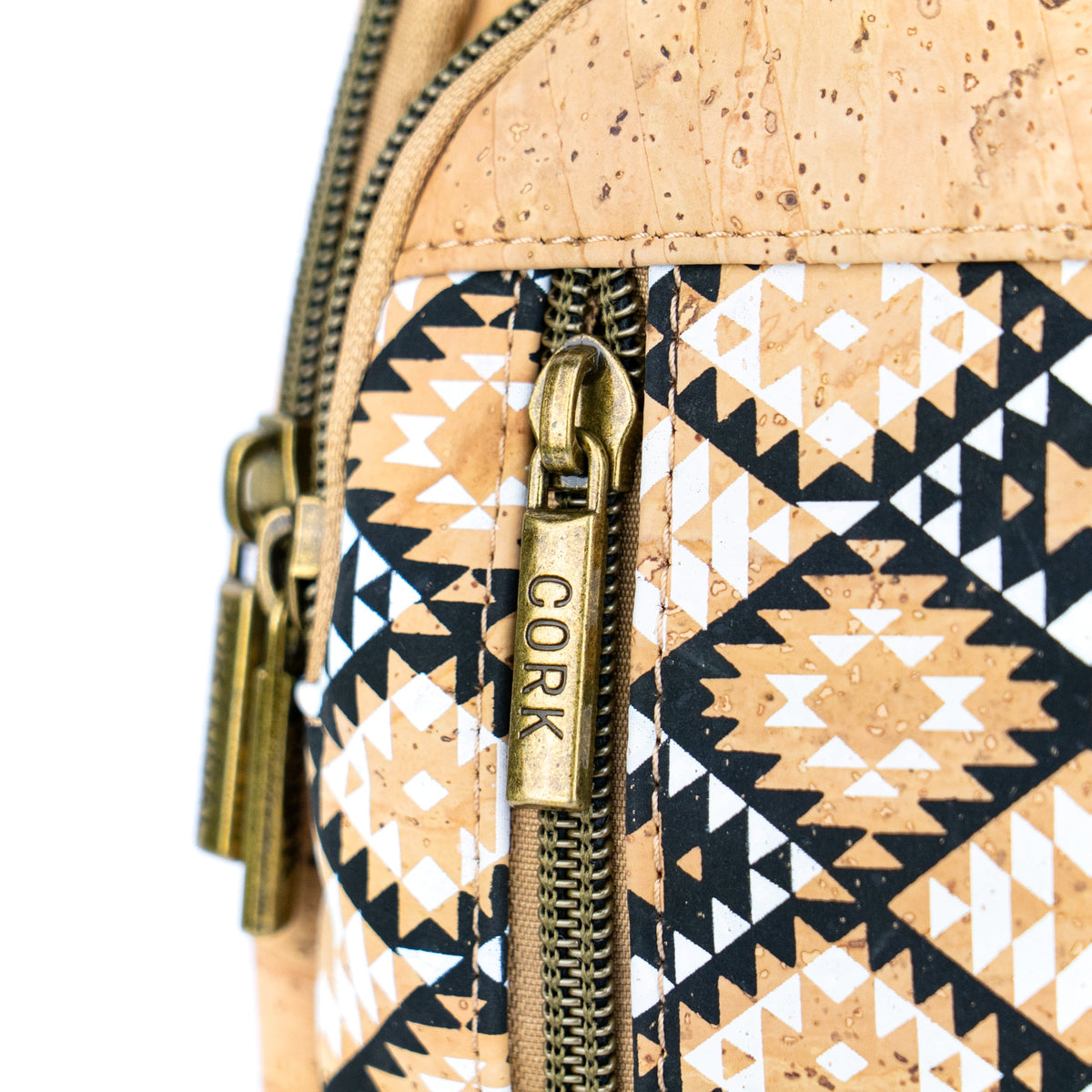 Cork Sling Bag with Adjustable– Floral & Geometric Patterns BAG-2374