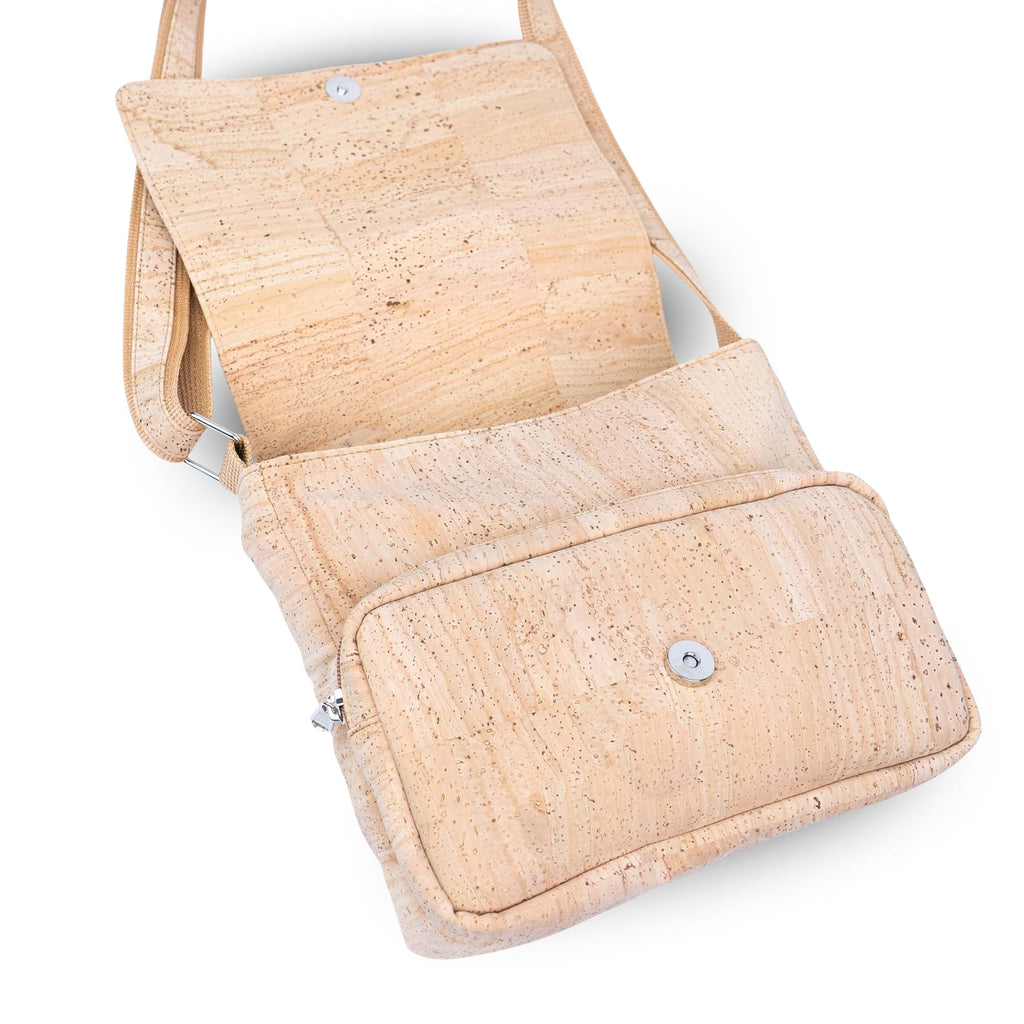 Cork Crossbody Bag - Vegan Messenger Bag BAGP-347