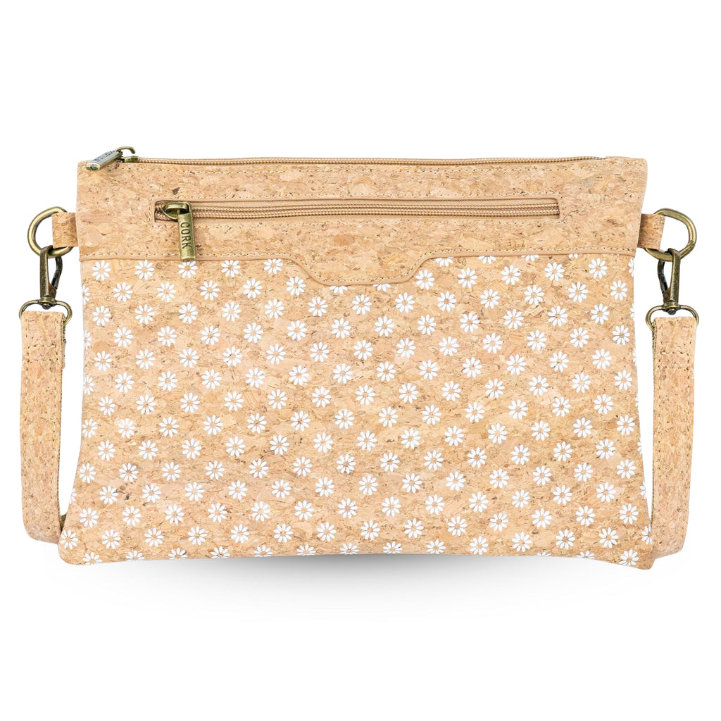 Natural Cork with Printed Design - Women's Crossbody and Clutch BAG-2248