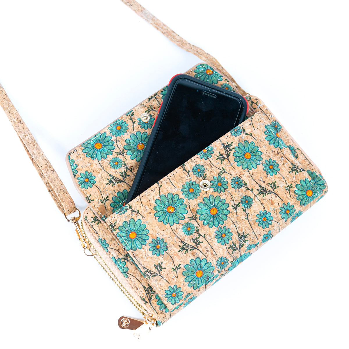Bolso de corcho horizontal para móvil de mujer BAG-2347