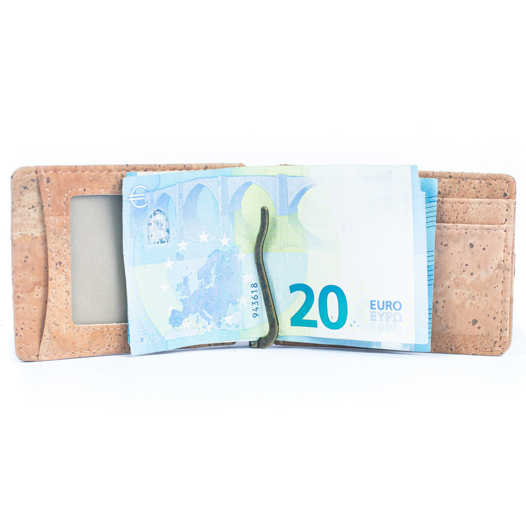 Cork Wallet Minimalist with Money Clip RFID Blocking Bifold  BAG-2276