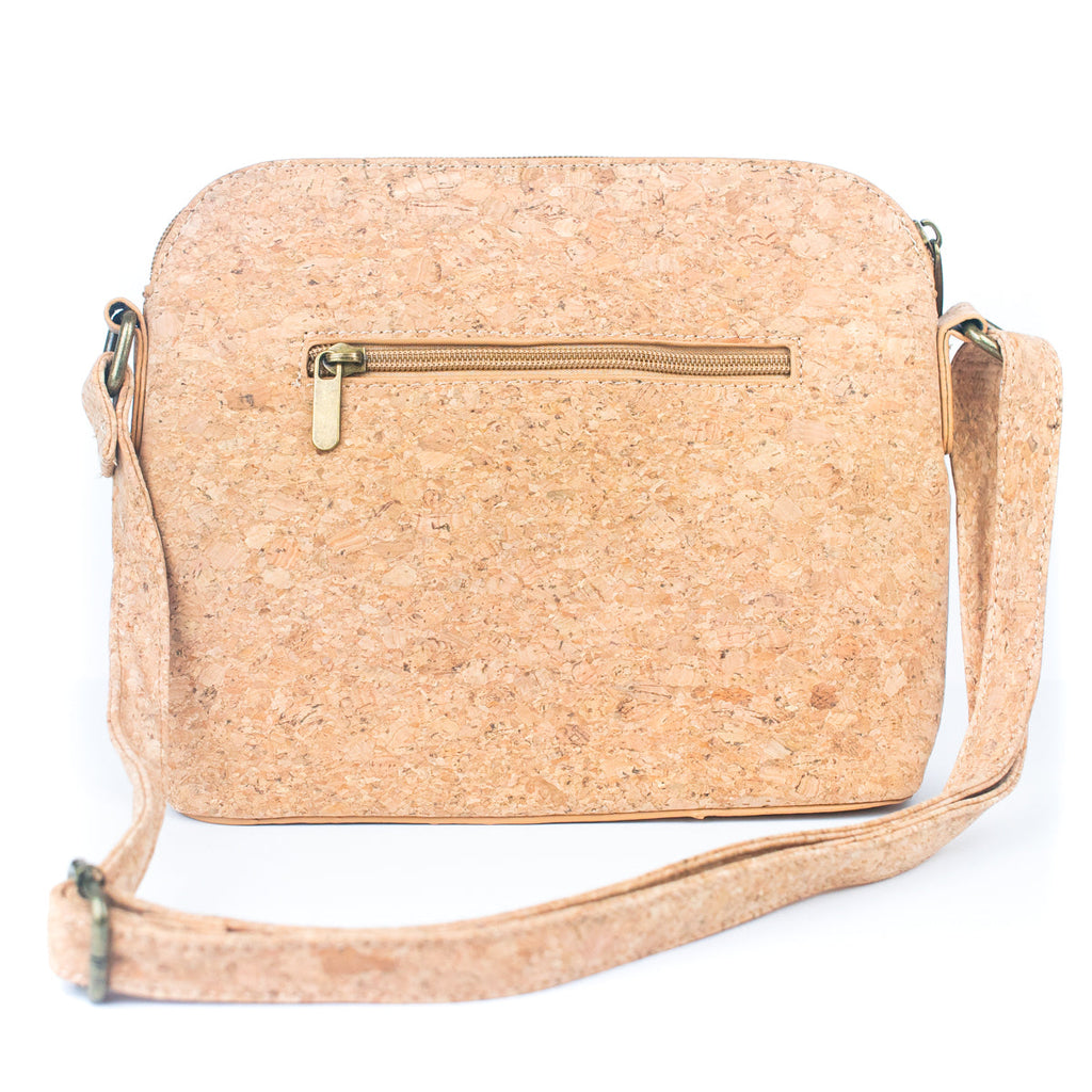 Tassel Zip Pocket Women's Natural Cork Crossbody Bag BAG-2291