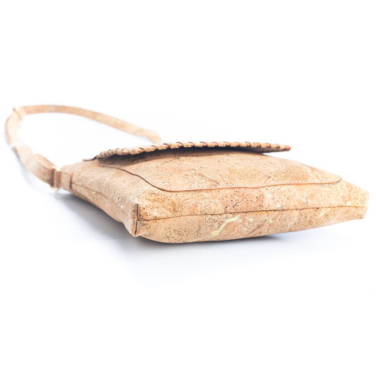 Naturkork mit Gold- und Silberakzenten - Damen-Umhängetasche aus Kork BAG-2251