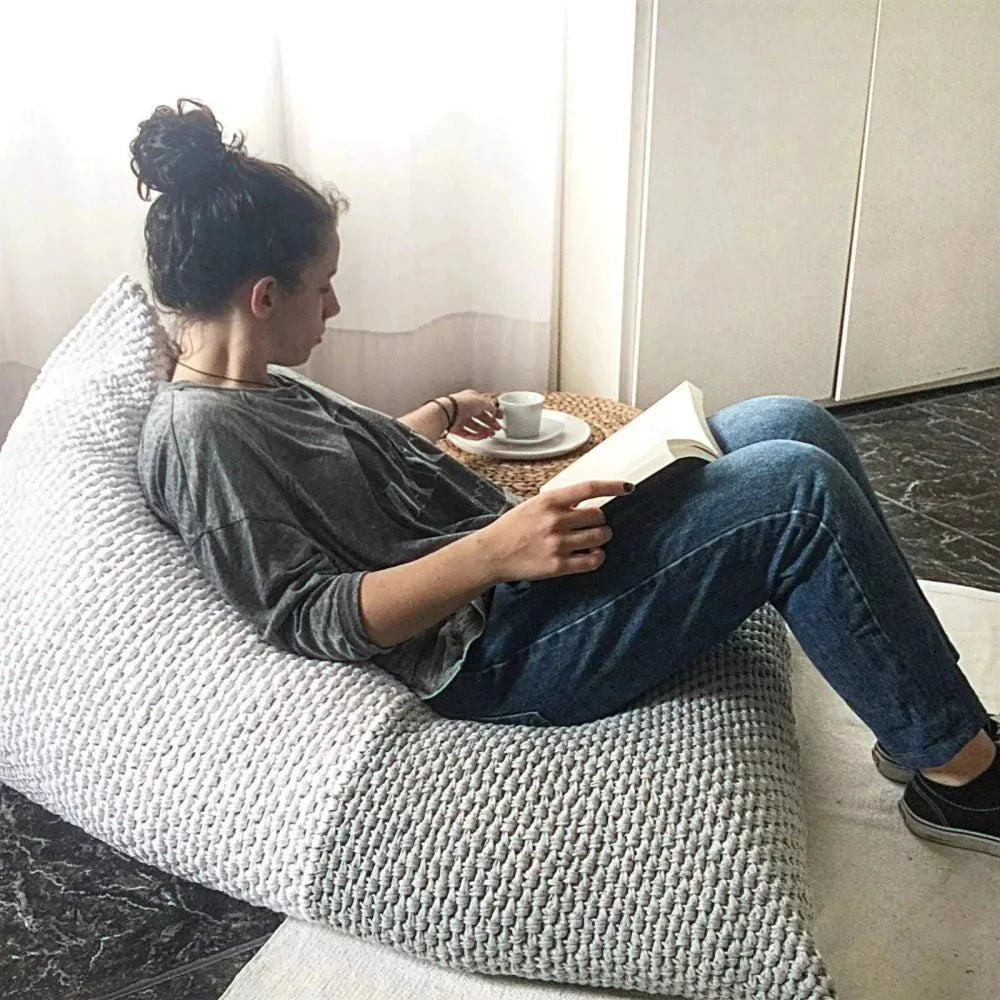 Adult Knitted Bean Bag Chair | Custom Colors