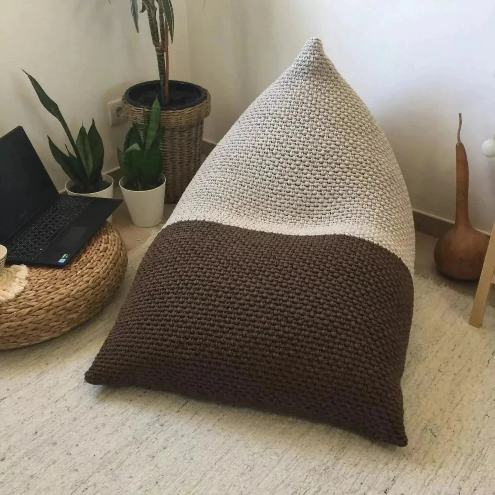 Adult Knitted Bean Bag Chair | Custom Colors
