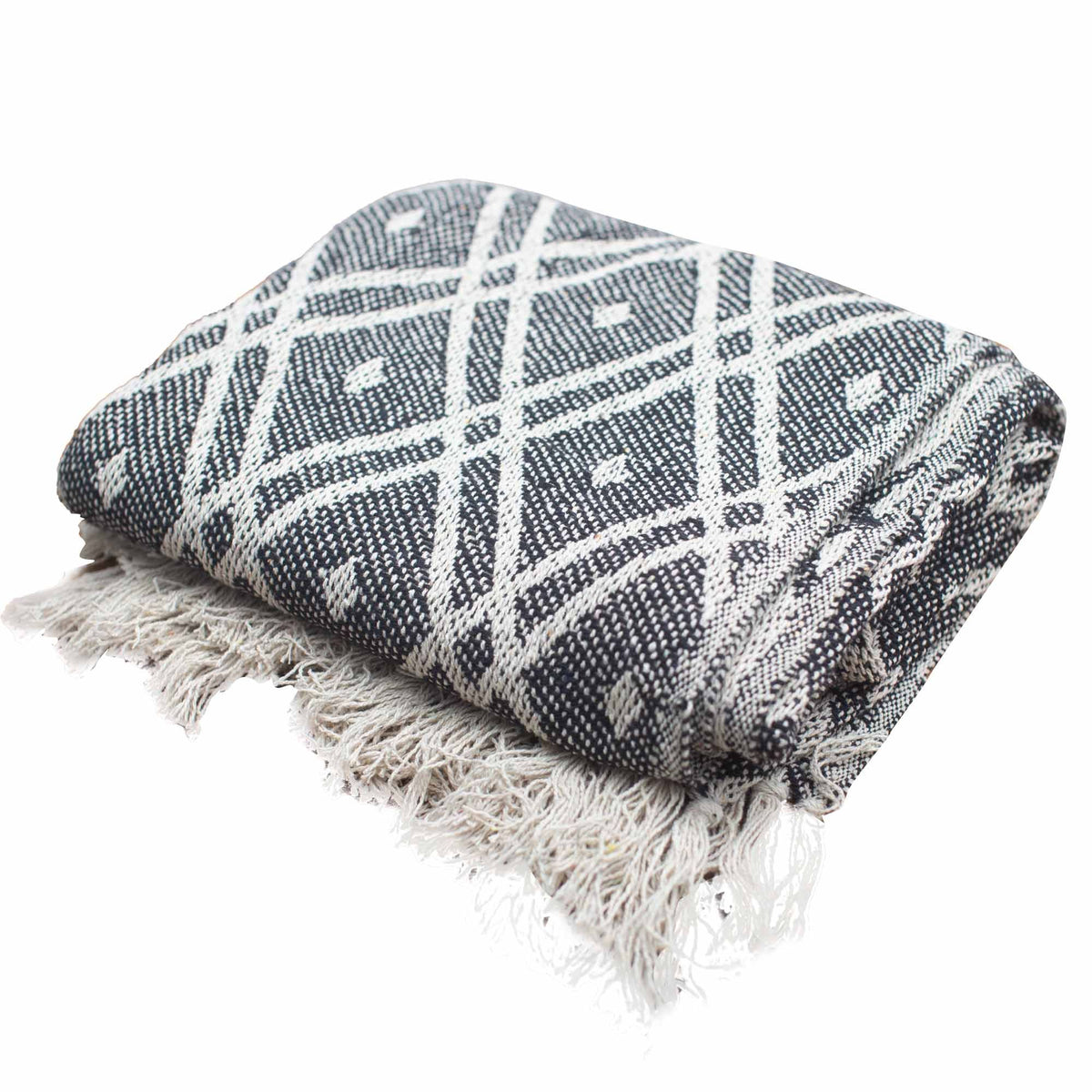 Boho Comfort Decken – Schwarz und Beige Regency