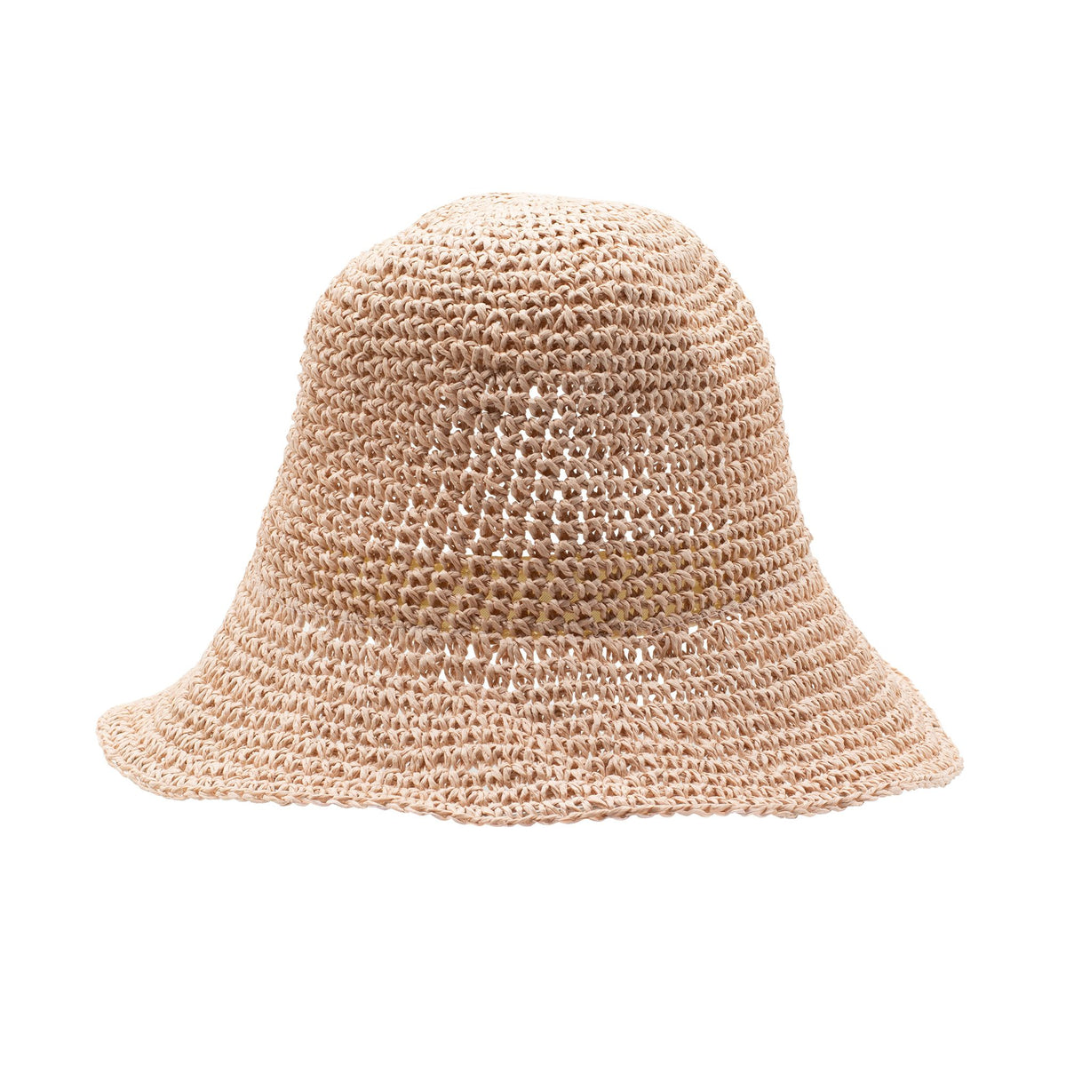 Chapéu de palha Nomad Sari de aba larga - Rosa Blush