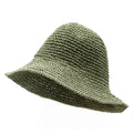 Sombrero de sol de paja flexible Nomad Sari - verde musgo