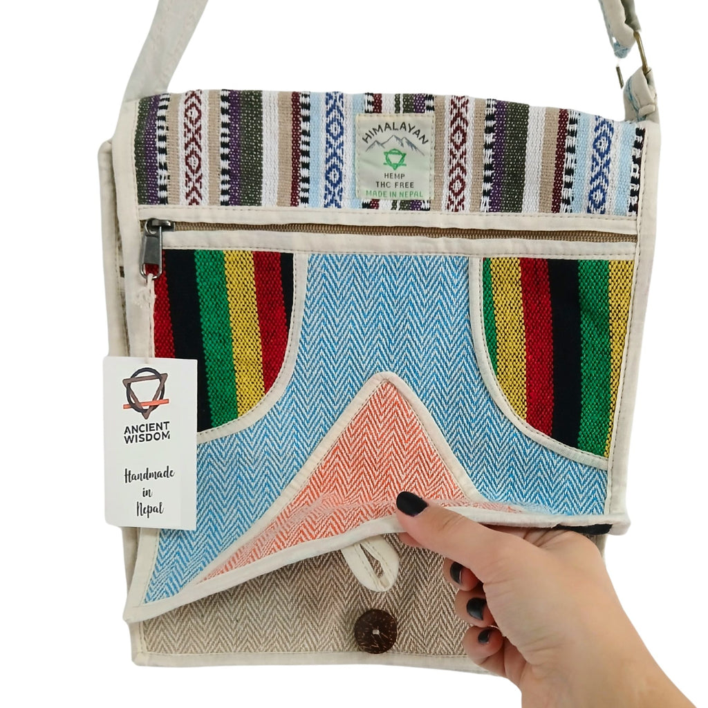 Laptoptasche aus Hanf - Dreieck