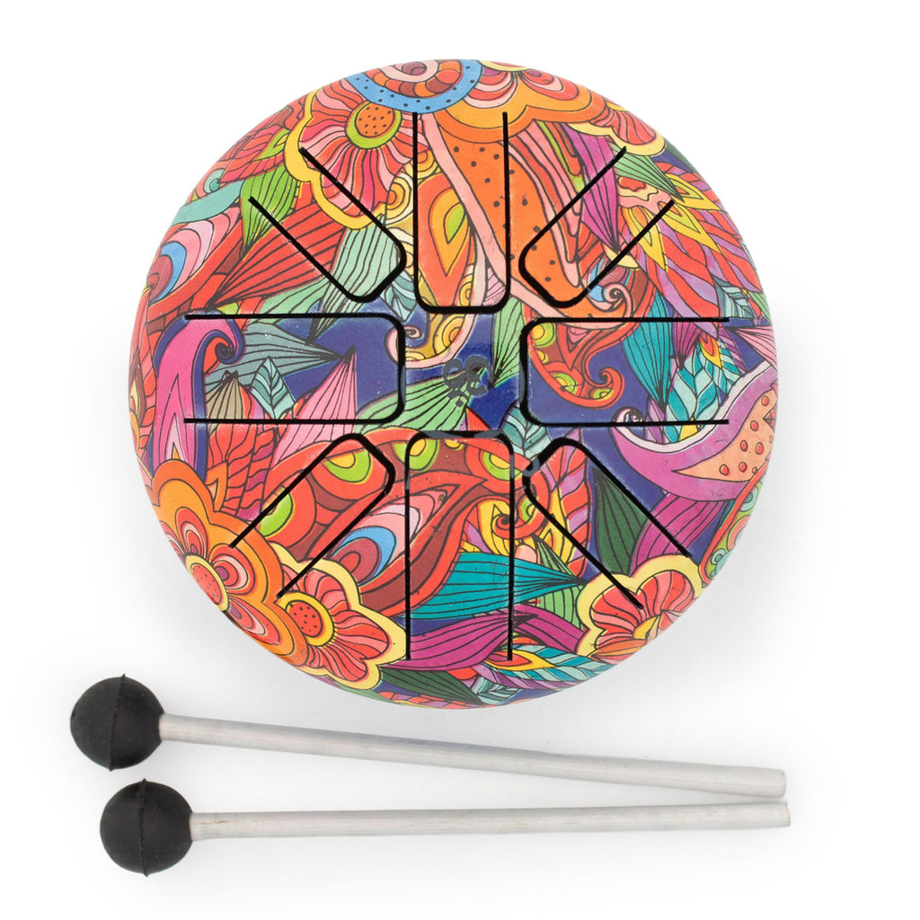 Kleine psychedelische Hapi-Trommel – 13x9 cm