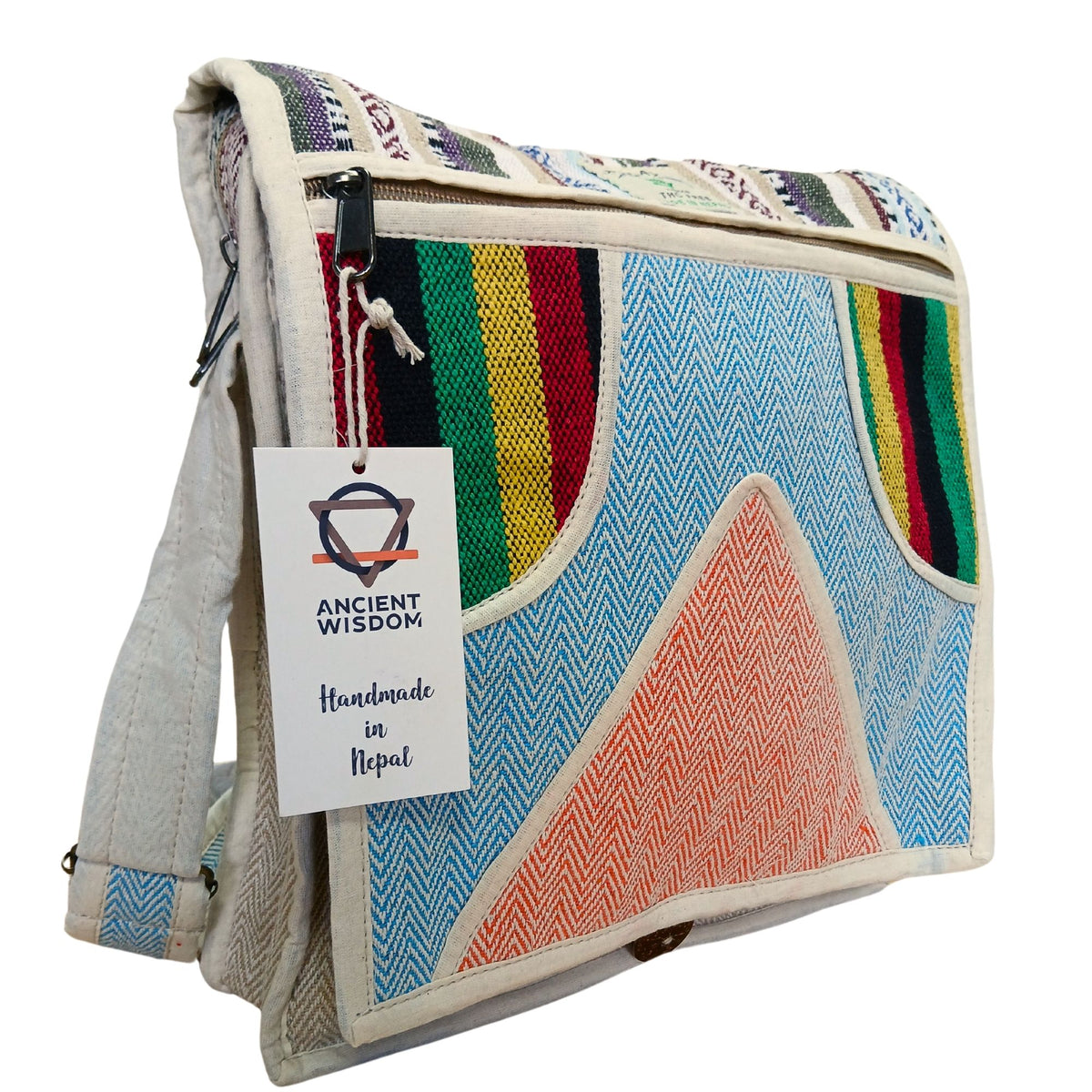 Laptoptasche aus Hanf - Dreieck