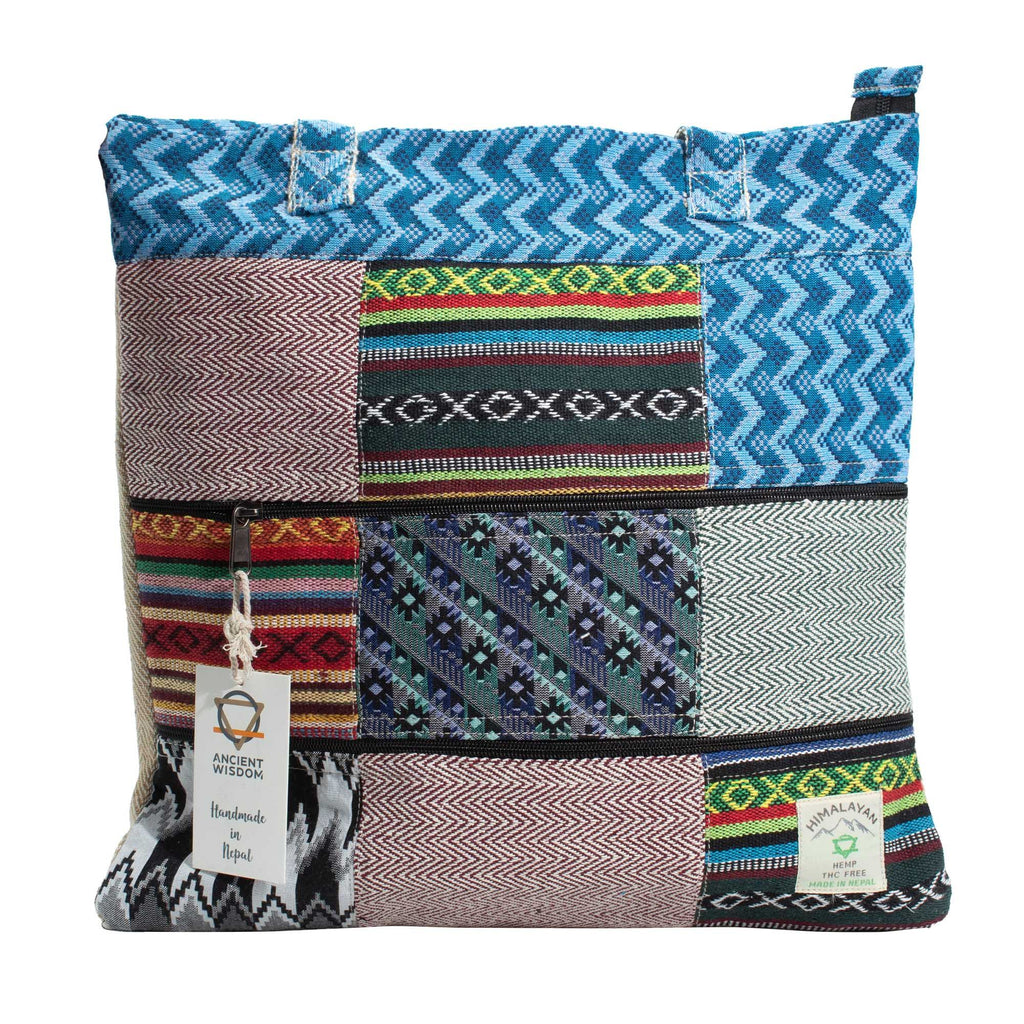 Nepal Patchwork Tote Bag - Dhaka Design (37x38 cm)