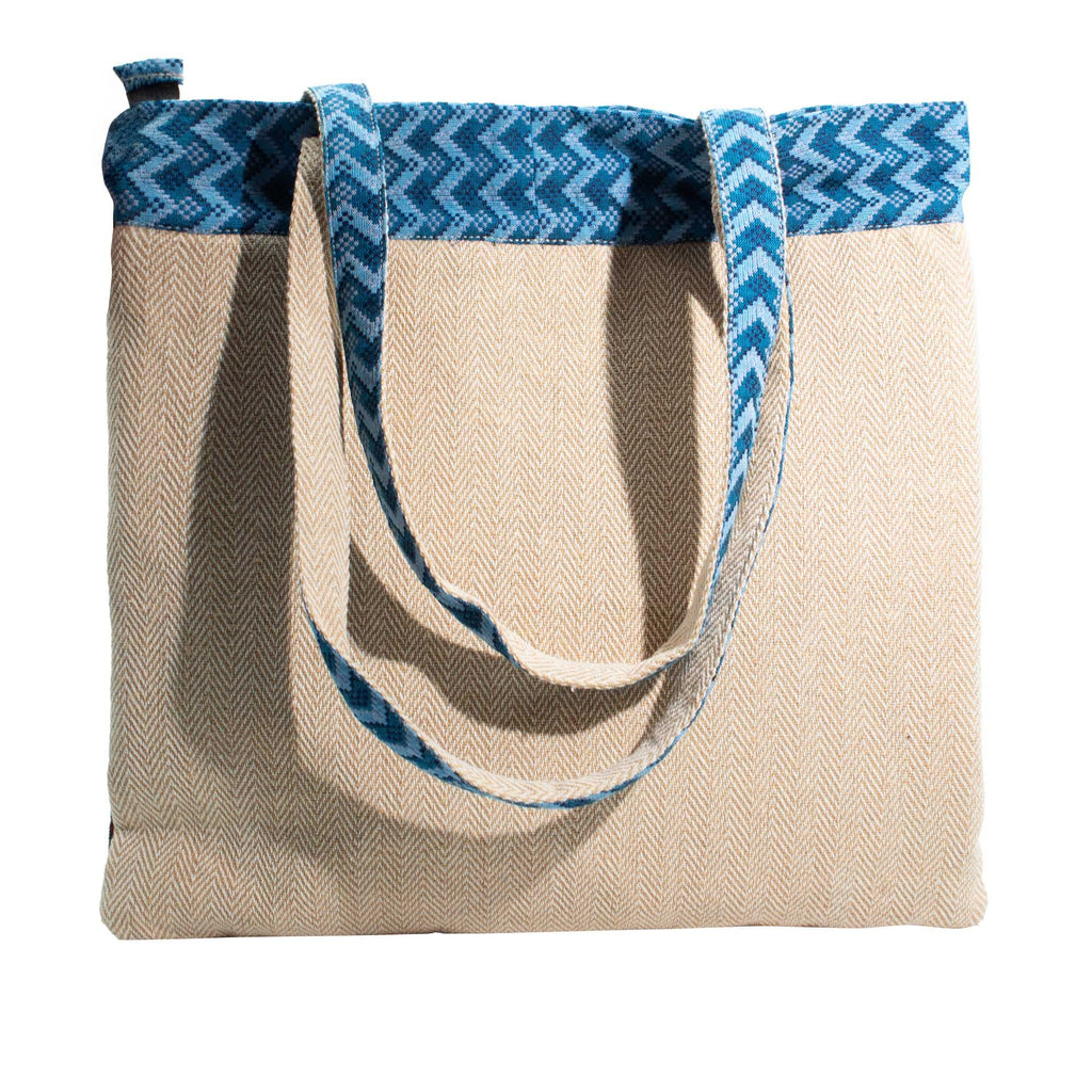 Nepal Patchwork Tote Bag - Dhaka Design (37x38 cm)