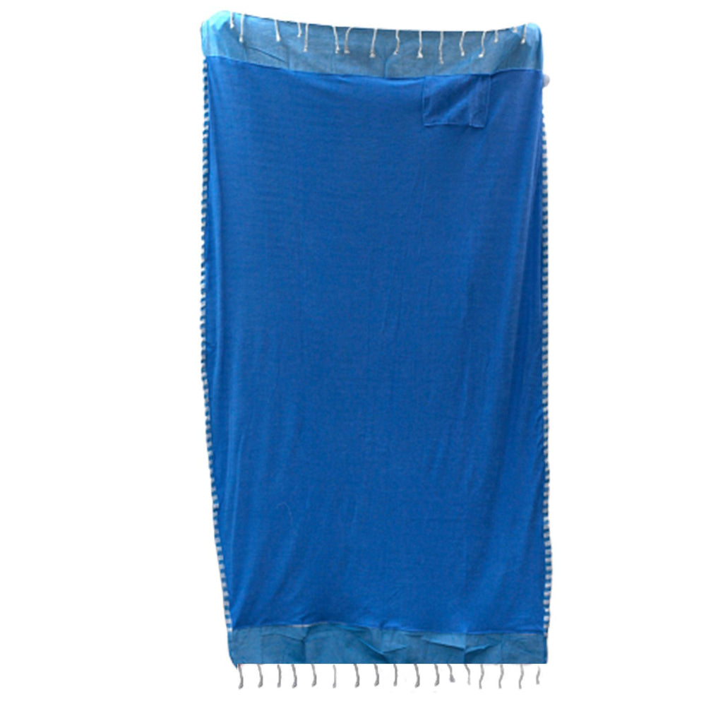 Toalla Pareo de Algodón - 100 × 180 cm - Azul Celeste