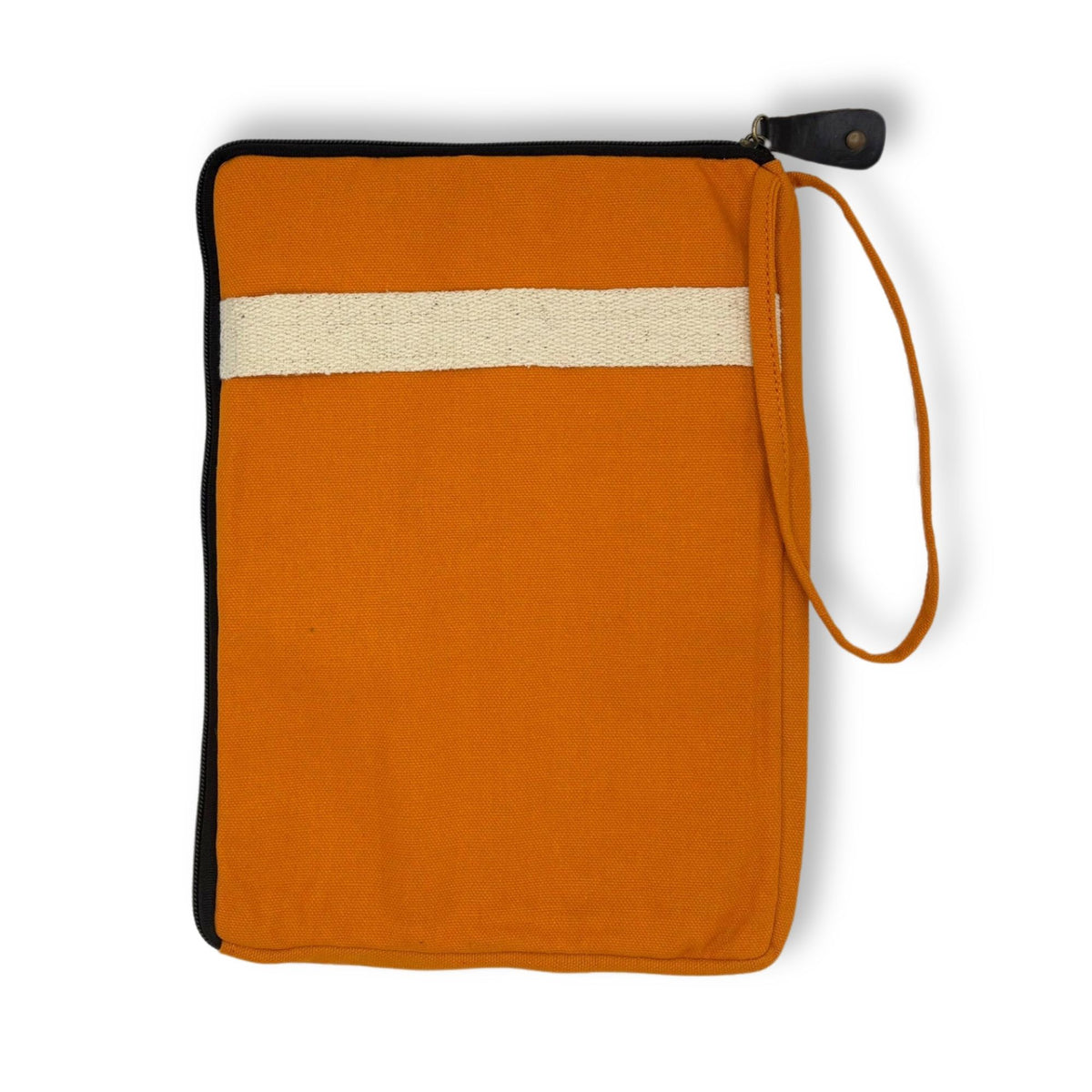 Große Laptoptasche aus Segeltuch – Orange