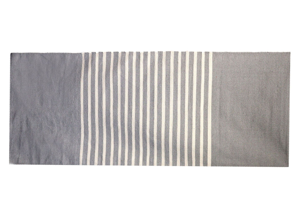 Alfombra India de Algodón - 70x170cm - Gris