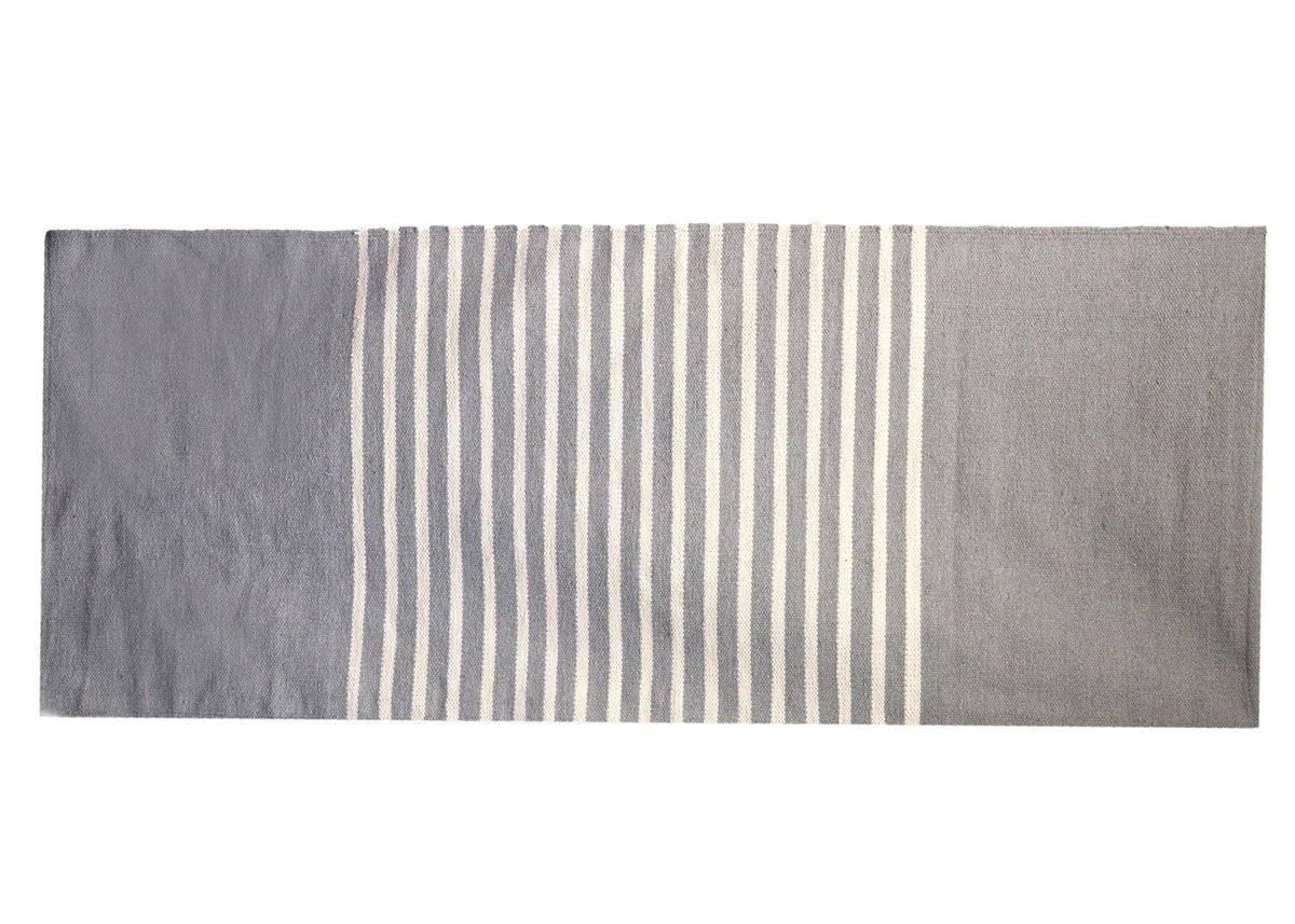 Alfombra India de Algodón - 70x170cm - Gris