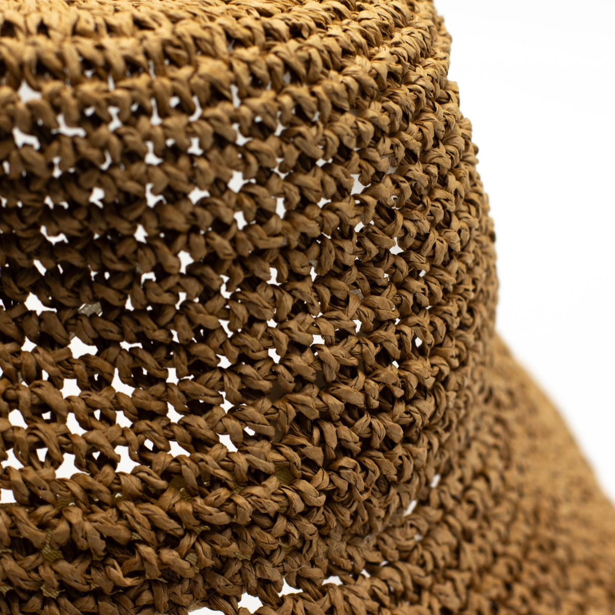 Sombrero de Sol de Paja Nómada Sari con Ala Flexible - Café Natural