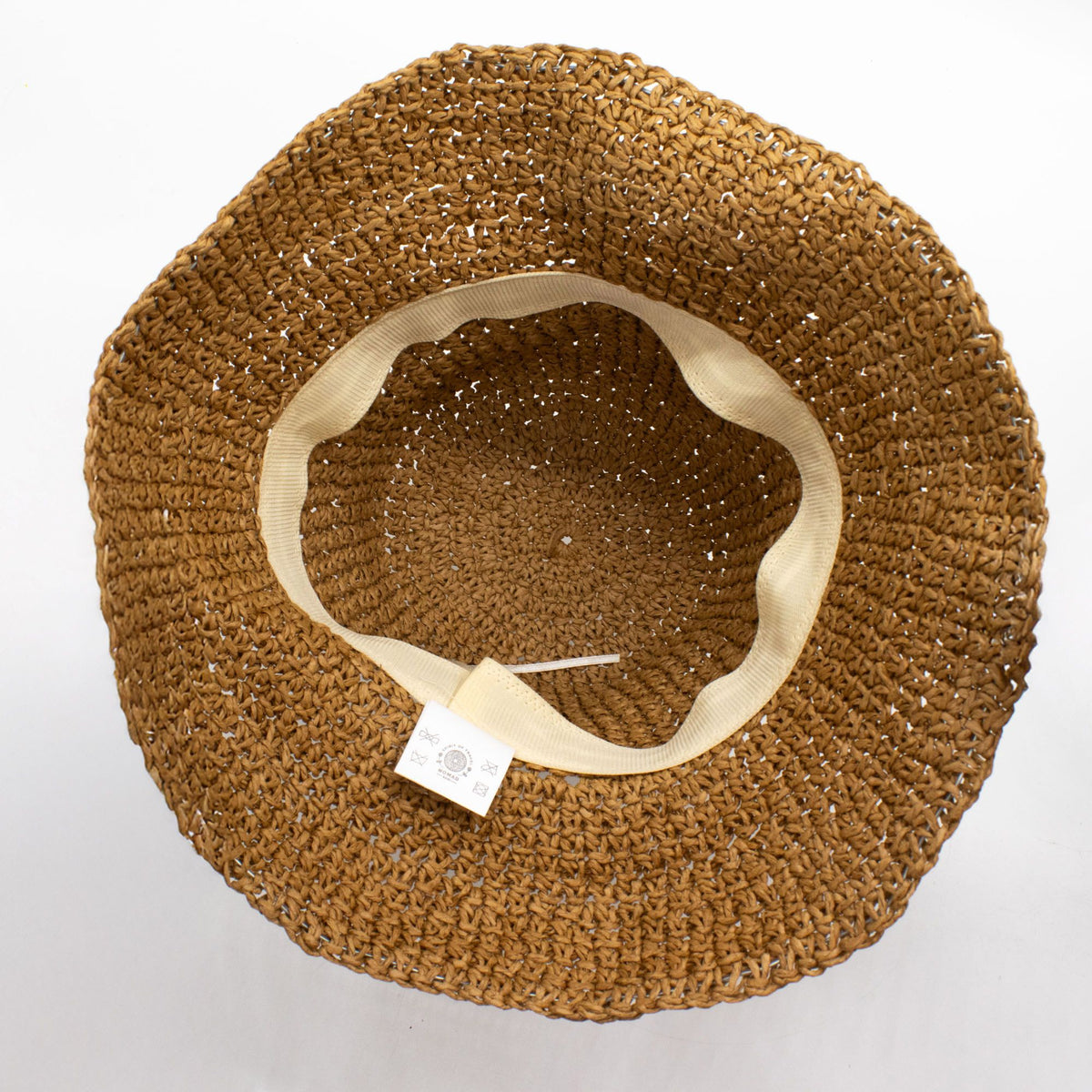 Nomad Sari Sonnenhut aus Stroh mit flexibler Krempe – Naturkaffee