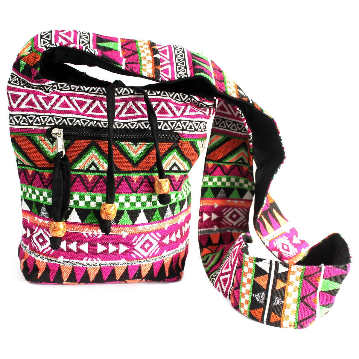 Jacquard-Stoff - Kleiner rosa Rucksack