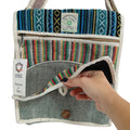 Bolsa de Mensajero de Cáñamo para Ordenador Portátil - Curvas