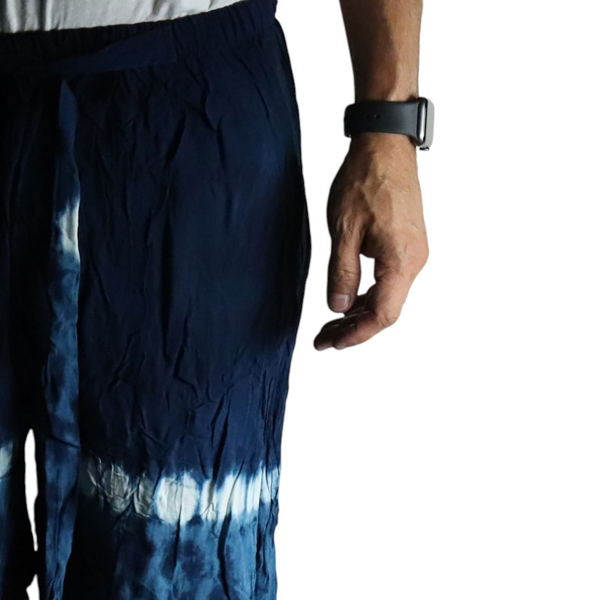 Japanische Loungewearhose - Türkis und Orange - L