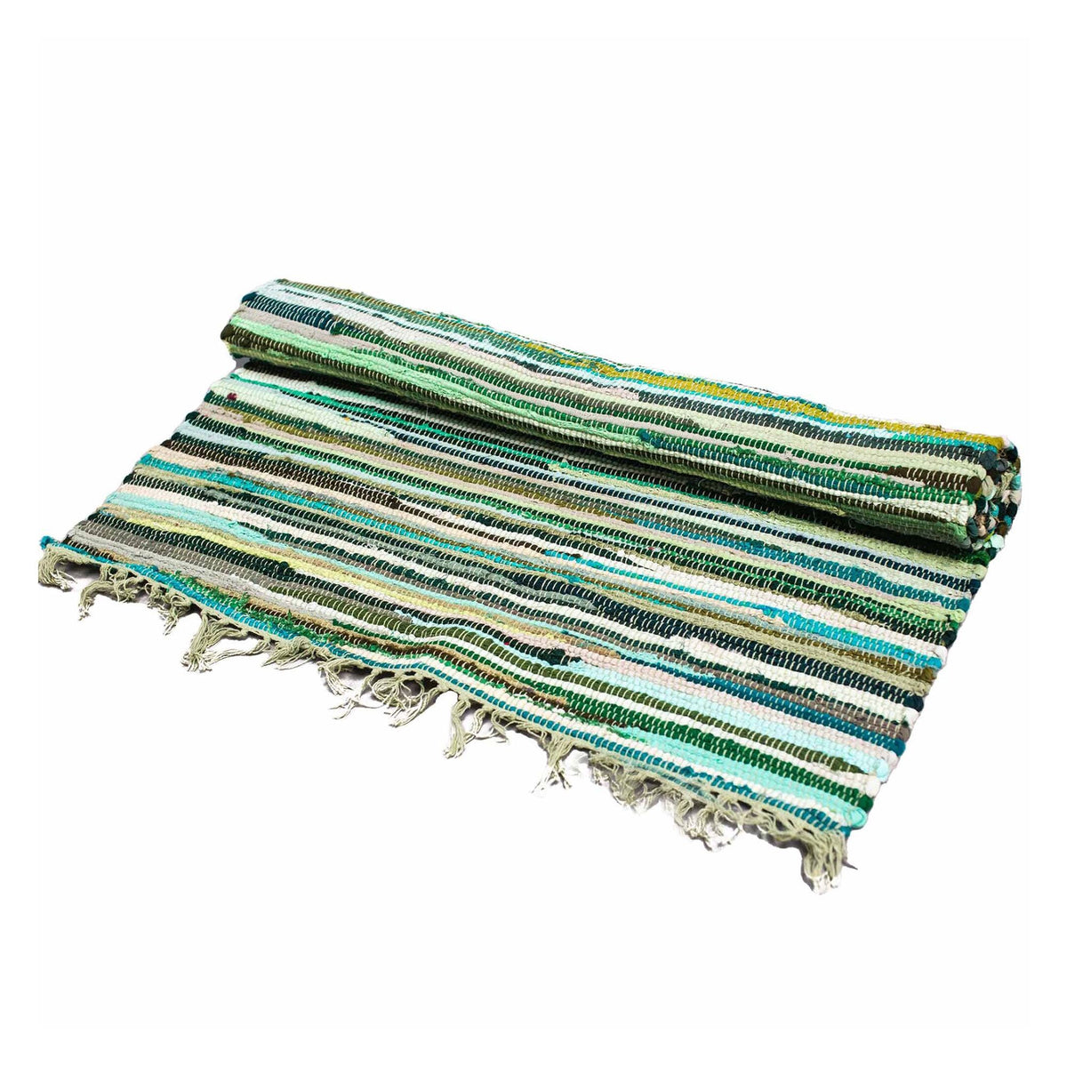Tapete grande de retalhos - 150x90 cm - qualidade premium - tons de verde natural